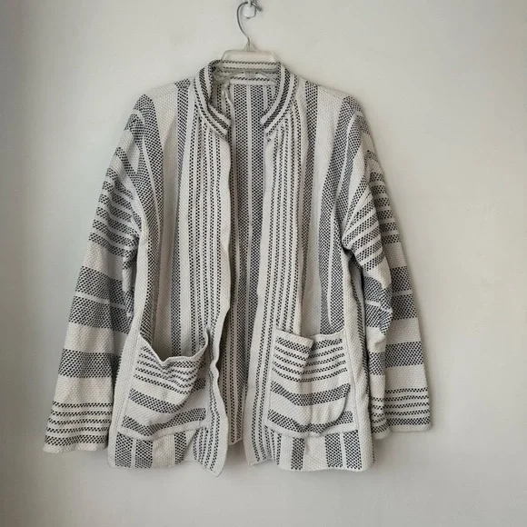Lovestitch Baja Beach Cardigan - Ecru Stripe M/L - Picture 4 of 7